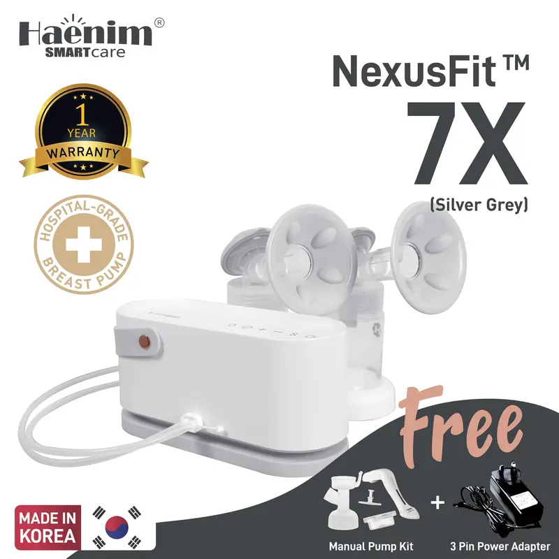 Haenim Nexusfit™ 7X Hospital-Grade Wireless Breast Pump – Silver Grey 1