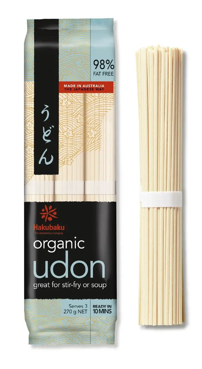 Hakubaku Organic Udon Noodles – Traditional Japanese Wheat Noodles 1