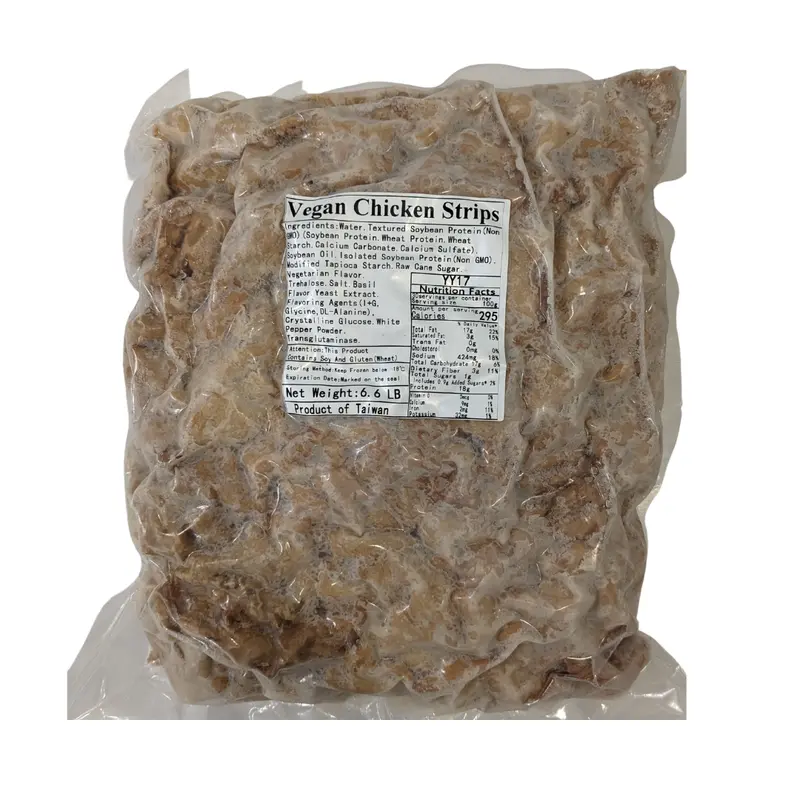 Happy Veggie World Breaded Chicken Strips – 3Kg Foodservice Pack 1