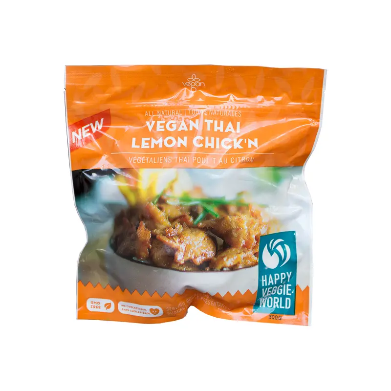 Happy Veggie World Thai Lemon Chick'N – 300G Plant-Based Entree 1