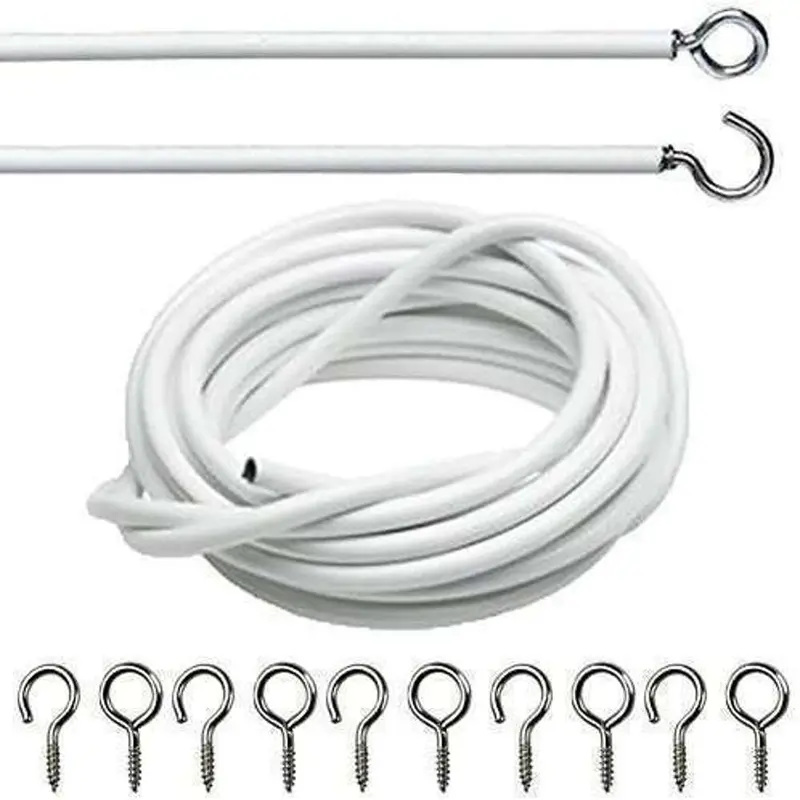 Hardy Curtain Wire – 5-Metre Galvanised Steel Cord 1