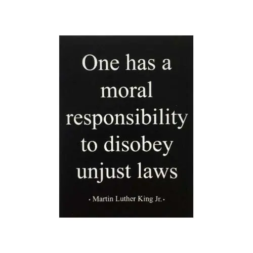 Harmlessbeings Disobey Unjust Laws Vinyl Sticker – Ethical Statement Decal 1