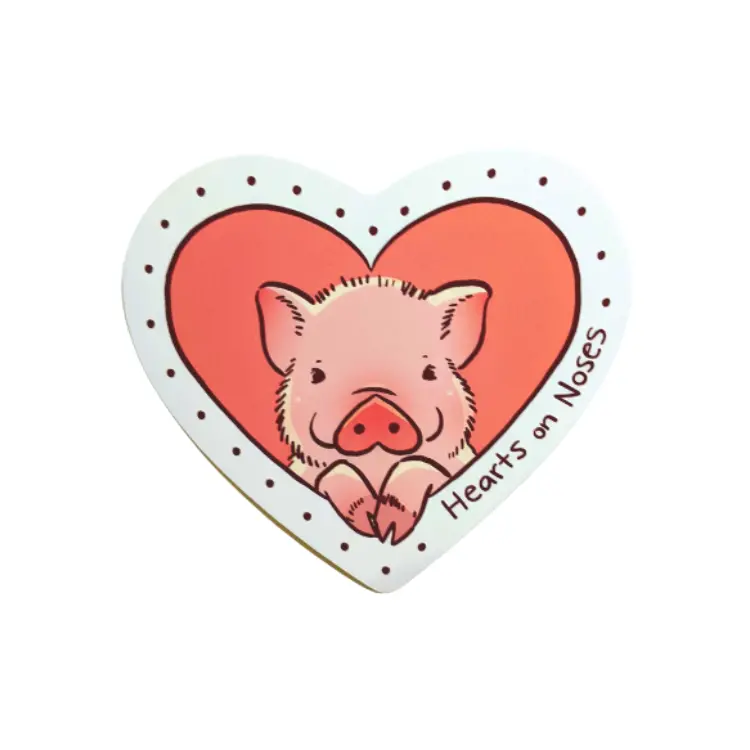 'Hearts On Noses' Heart-Shaped Vinyl Sticker By Harmlessbeings 1