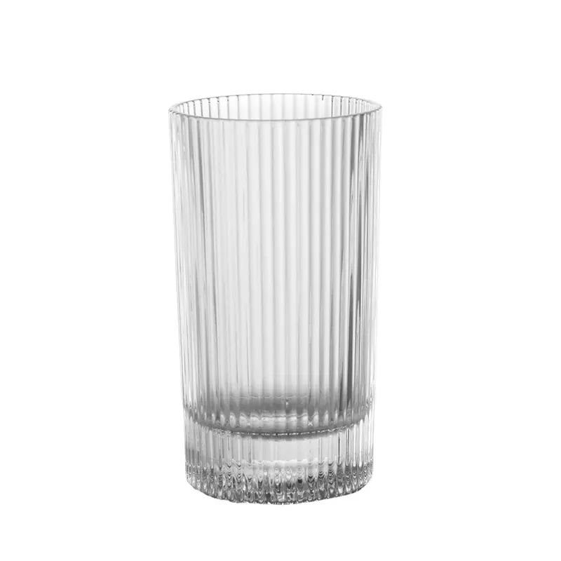 Henry Ribbed Hi-Ball Glass – Clear 415Ml Barware Essential 1