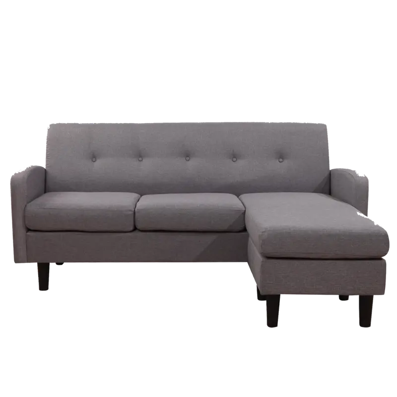 Home Basics 2+L Fabric Sofa – Dark Brown Upholstery (#Ya286) 1