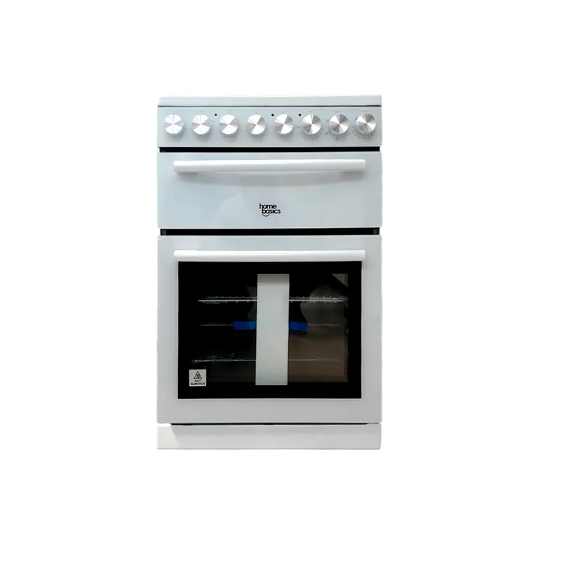 Home Basics 60Cm Freestanding 4-Burner Electric Cooker With Built-In Oven (Stainless Steel) 1
