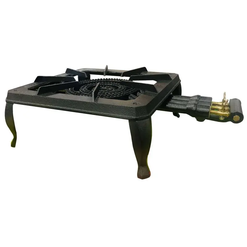 Home Basics Cast Iron 3-Burner Stove Stand – Single Unit 1