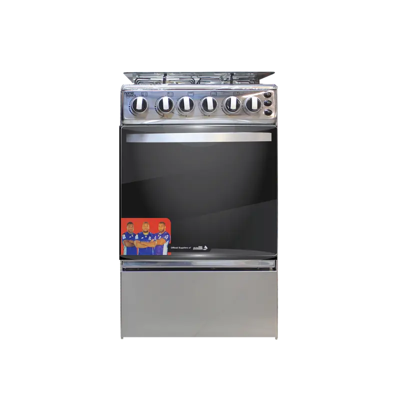 Home Basics Freestanding 4-Burner Gas Cooker With Oven – Stainless Steel Finish 1