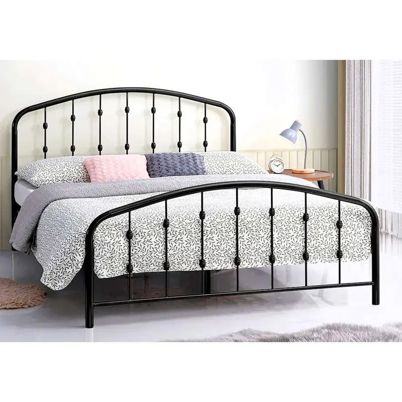 Home Basics Mozart Single Metal Bed Frame – Sleek Matte Black Finish 1