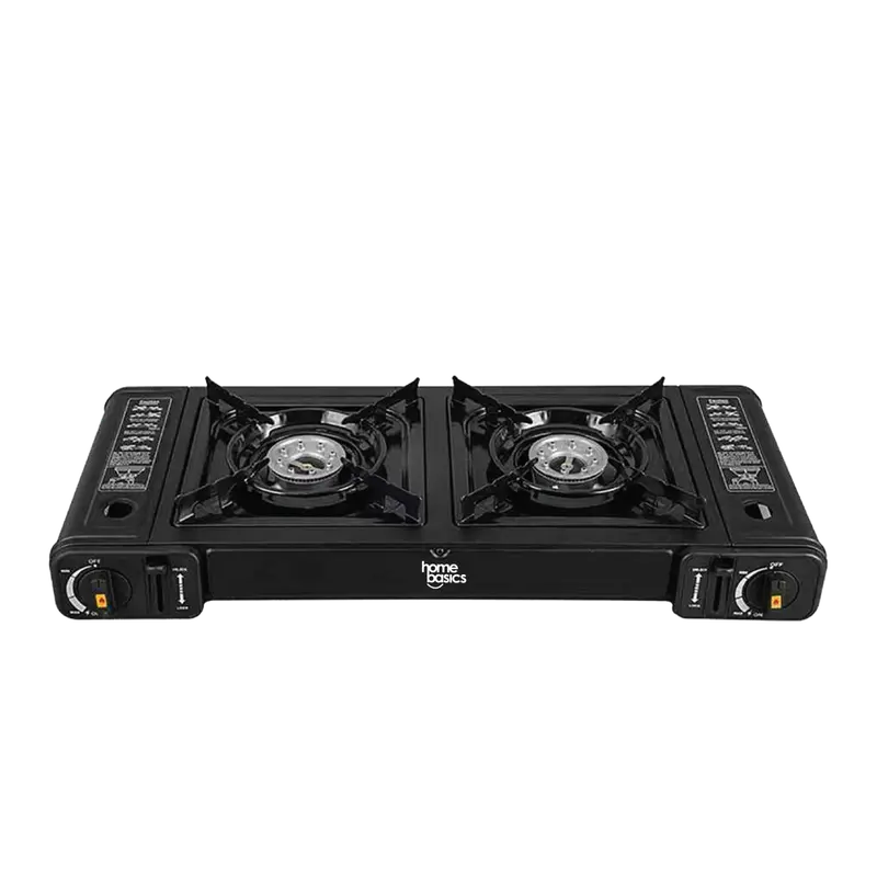 Home Basics Portable 2-Burner Butane Gas Stove 1