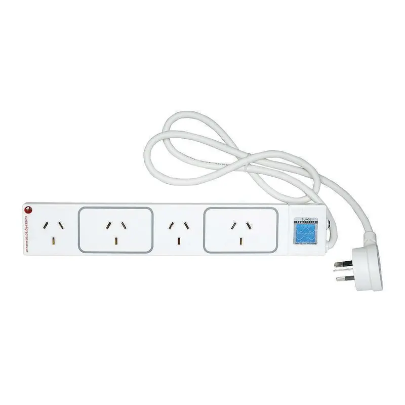 Hpm 4-Outlet Wide-Spacing Power Board With Surge Protection & Safety Shutters 1