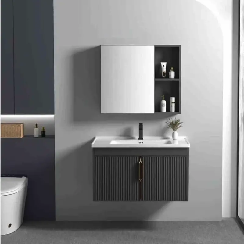 Huli Aluminum Wall-Mounted Cabinet With Integrated Mirror – 810 X 700 X 600 Mm 1