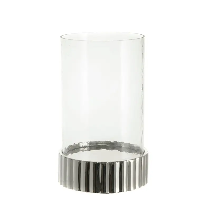Hurricane-Style Glass Pillar Candle Holder – 28 Cm Height 1
