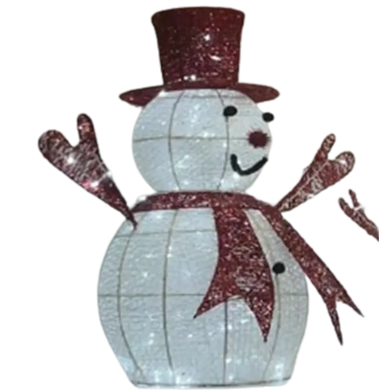Illuminated Snowman Decoration – 45 Cm Tall Holiday Figurine 1