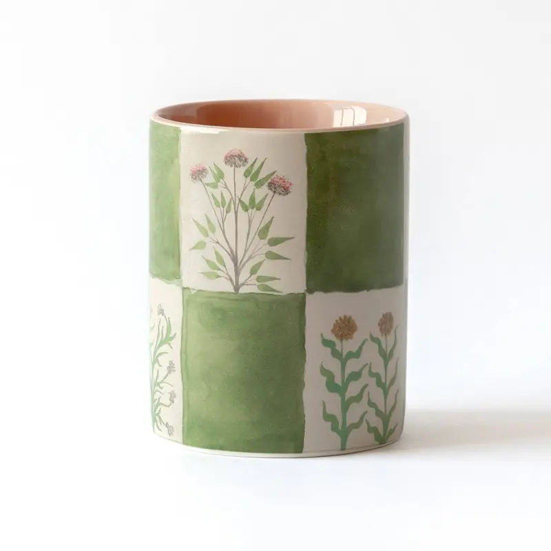 Illustrated Herb Pot – 15Th Edition Ceramic Planter 1