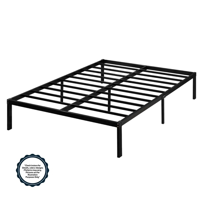 Ivan King-Sized Metal Bed Frame – 1980 X 1830 Mm Slim Platform Base In Matte Black (Kd2560) 1