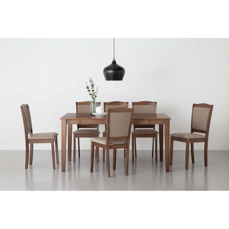Ivan Paco Cocoa-Colored 7-Piece Dining Set – No Warranty Included 1
