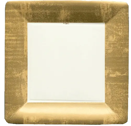 Ivory Gold-Leaf Accented Paper Dinner Plate 1
