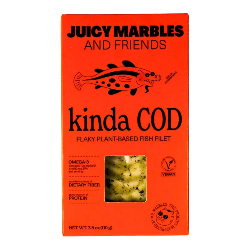 Juicy Marbles Kinda Cod – 110G Plant-Based Seafood Alternative 1