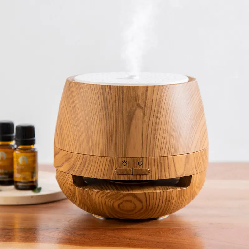 Karma Living Rechargeable Ultrasonic Diffuser – White & Woodgrain 1