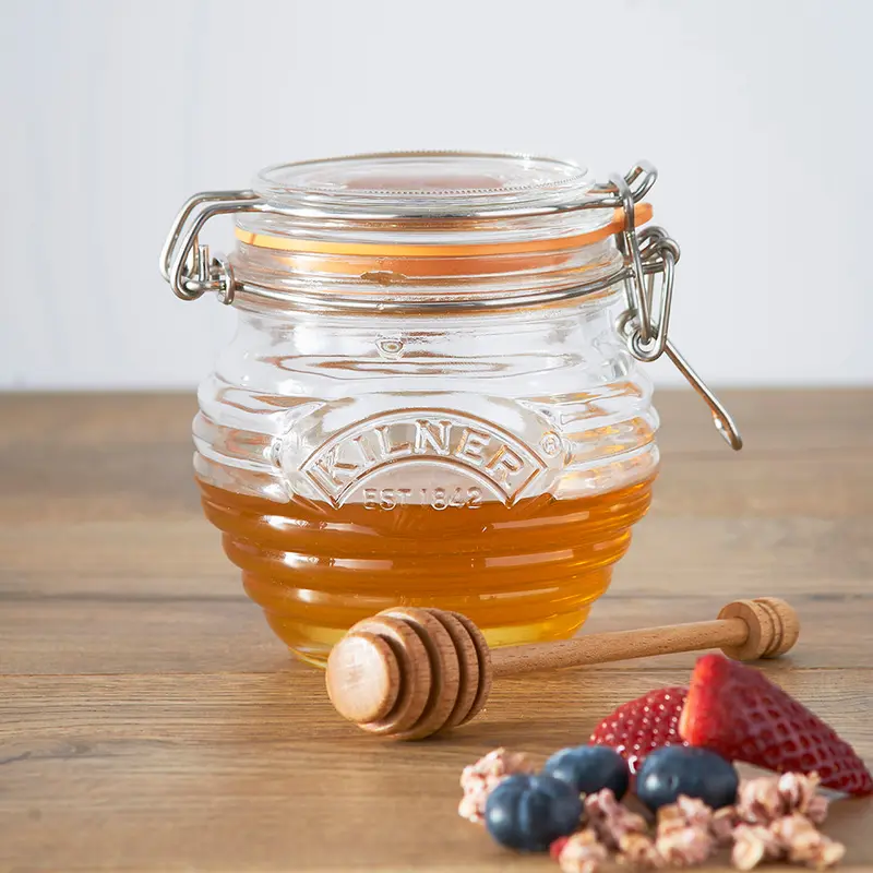 Kilner Honey Dispenser Set With Wooden Dipper – 400 Ml 1