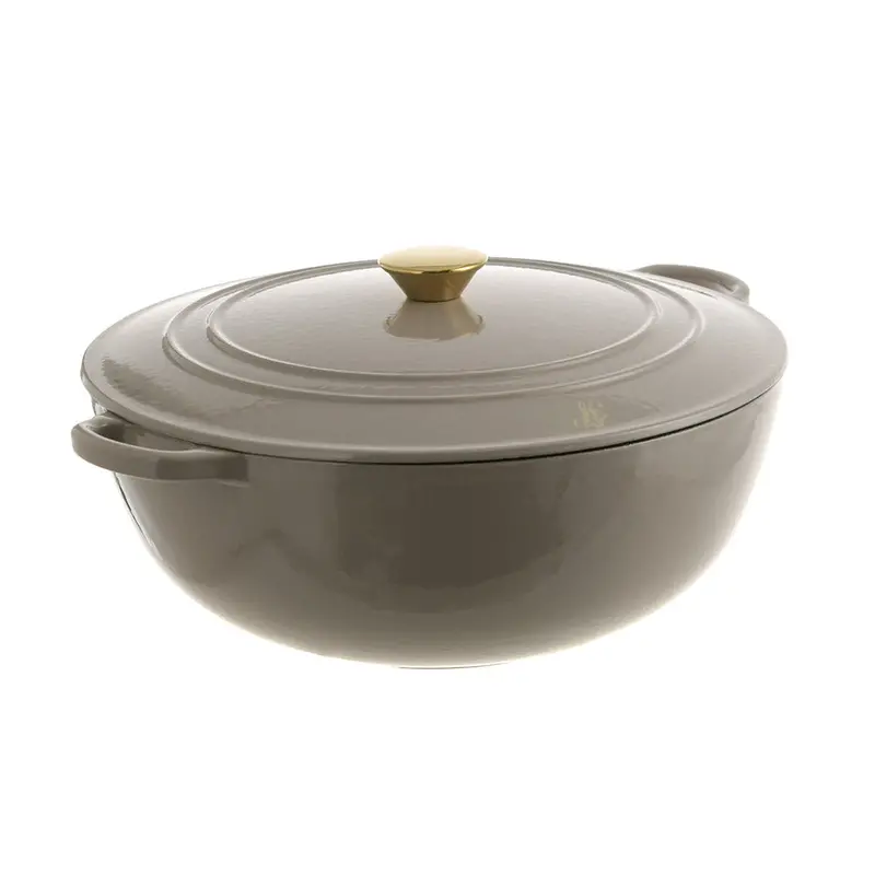 Large Cast Iron Dutch Oven – Mushroom Glaze, 7L Volume 1