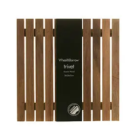 Large Square Acacia Wood Trivet – 26 Cm 1