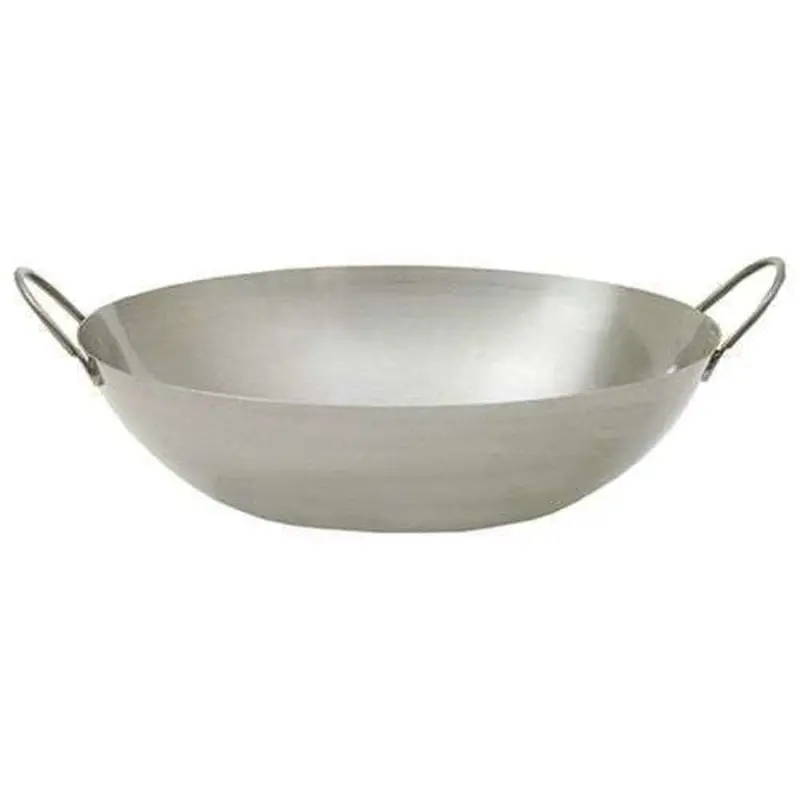 Large Stainless Steel Karahi – 55Cm Diameter With Reinforced Handle 1