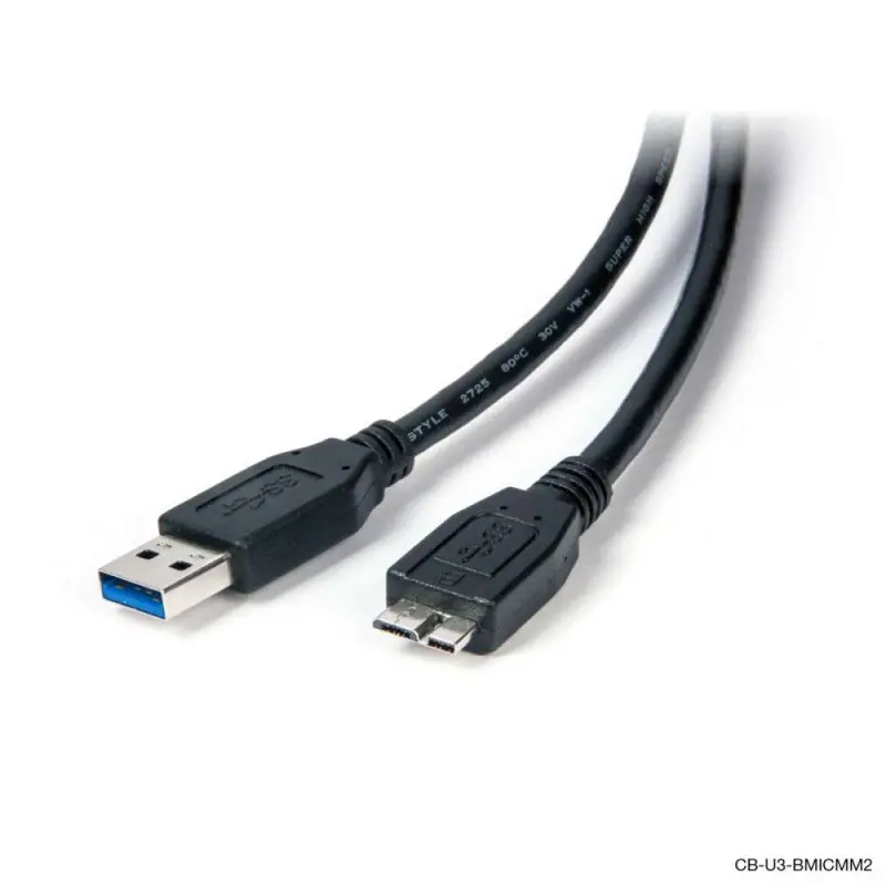 Laser 2-Meter Usb 3.0 A-To-B Micro Cable With Laser-Engraved Housing 1