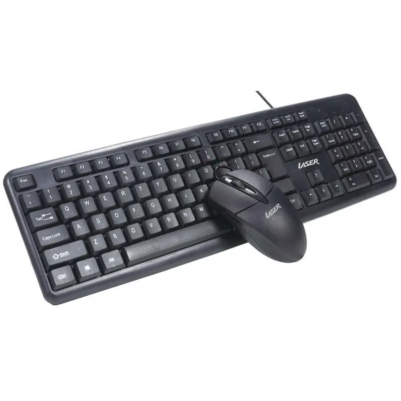 Laser Usb Wired Keyboard And Optical Mouse Combo 1