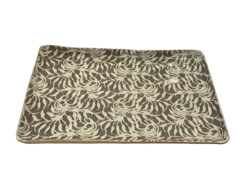 Laurel Chestnut Large Rectangular Stacking Serving Tray 1