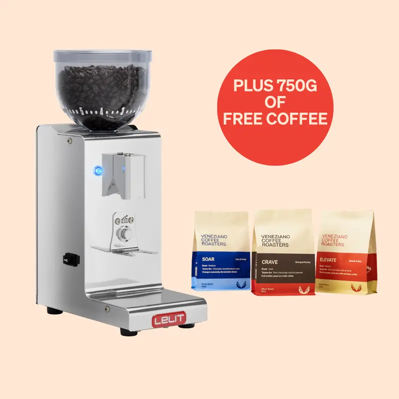 Lelit Fred Tempo Espresso Grinder + 750G Fresh Coffee 1