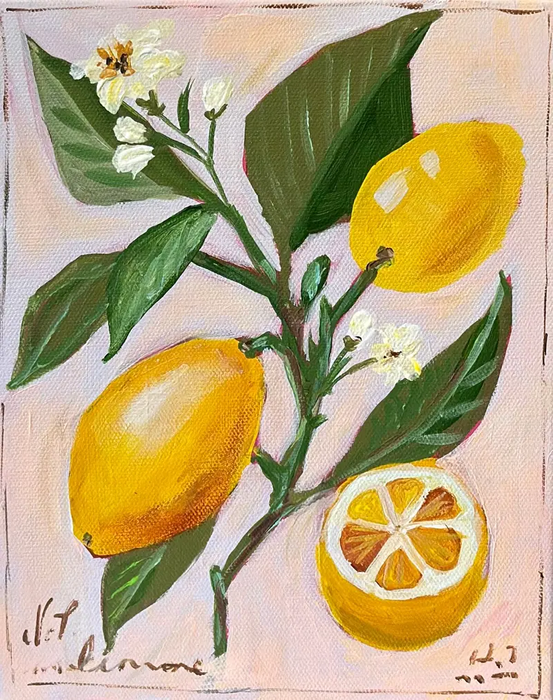 Lemon Branches Botanical Greeting Card 1