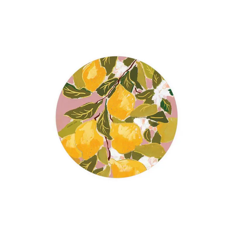 Lemon Seedling Coaster – Fresh Citrus Kitchen Accent 1