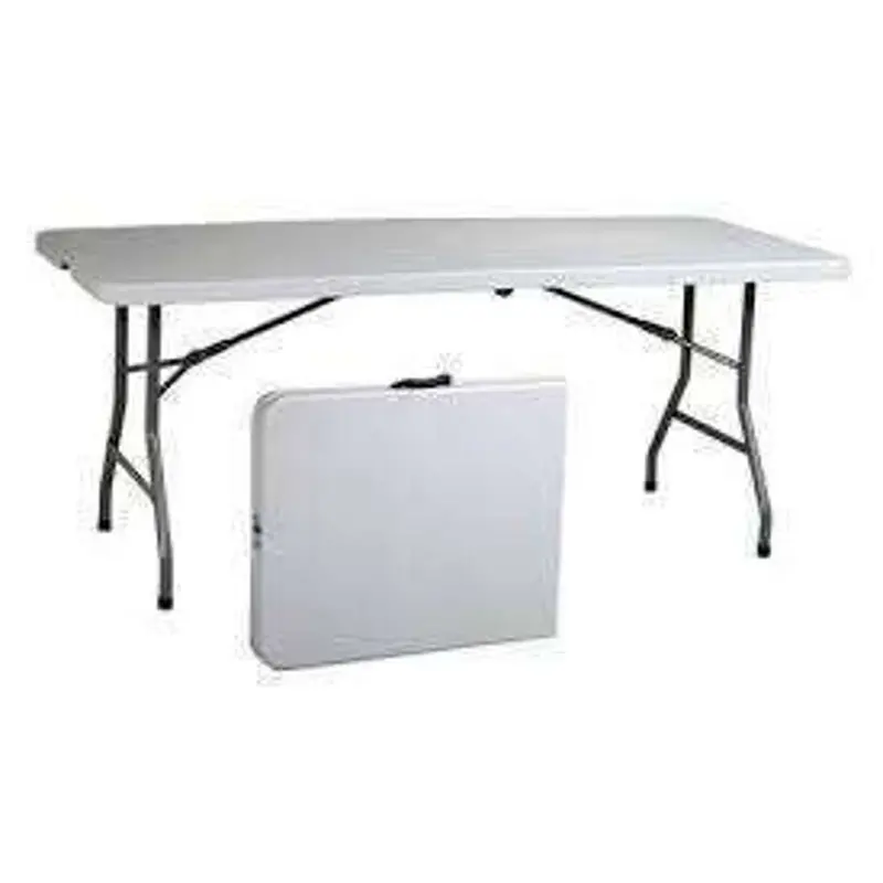 Lifestyle Folding Half Table – 6-Foot White Compact Dining Surface 1