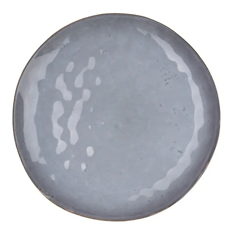 Light Blue Stoneware Dinner Plate 1