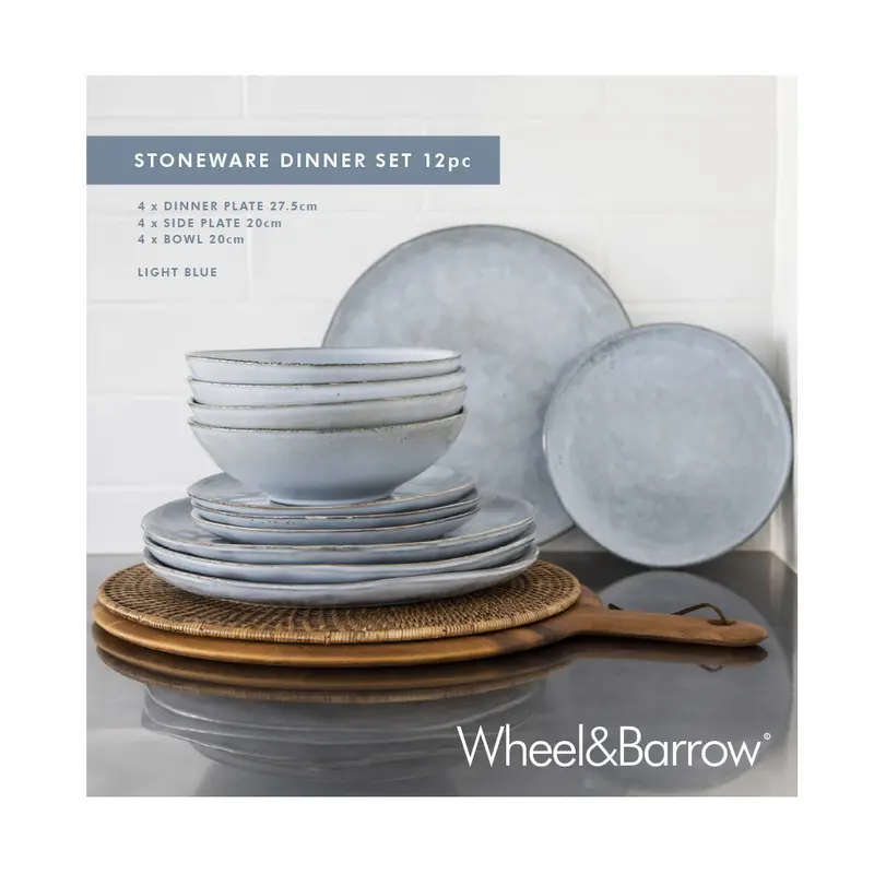 Light Blue Stoneware Dinnerware Collection 1