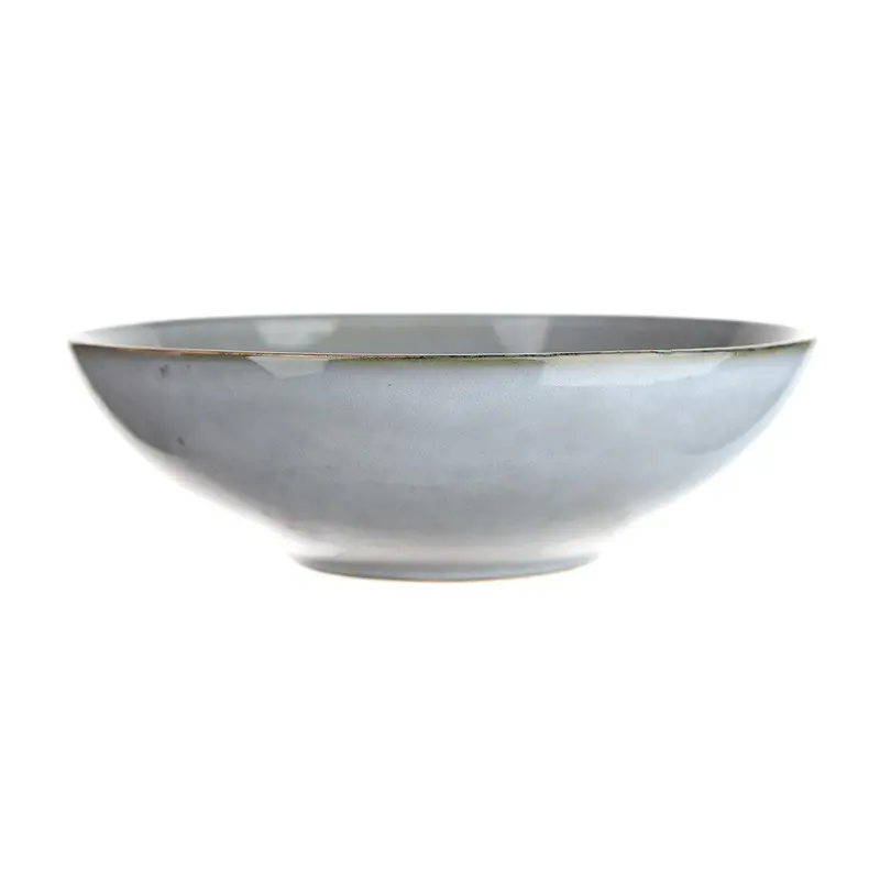 Light Blue Stoneware Serving Bowl 1