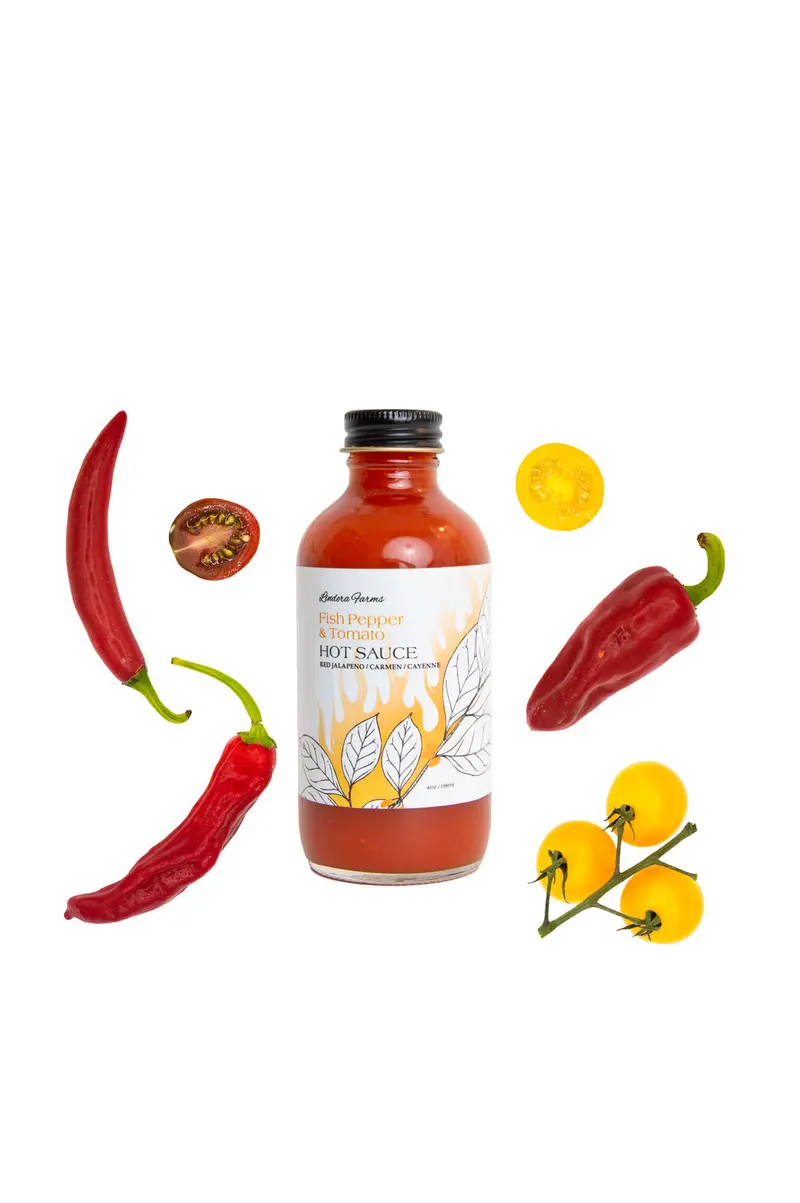 Lindera Farms Fish Pepper & Tomato Hot Sauce 1