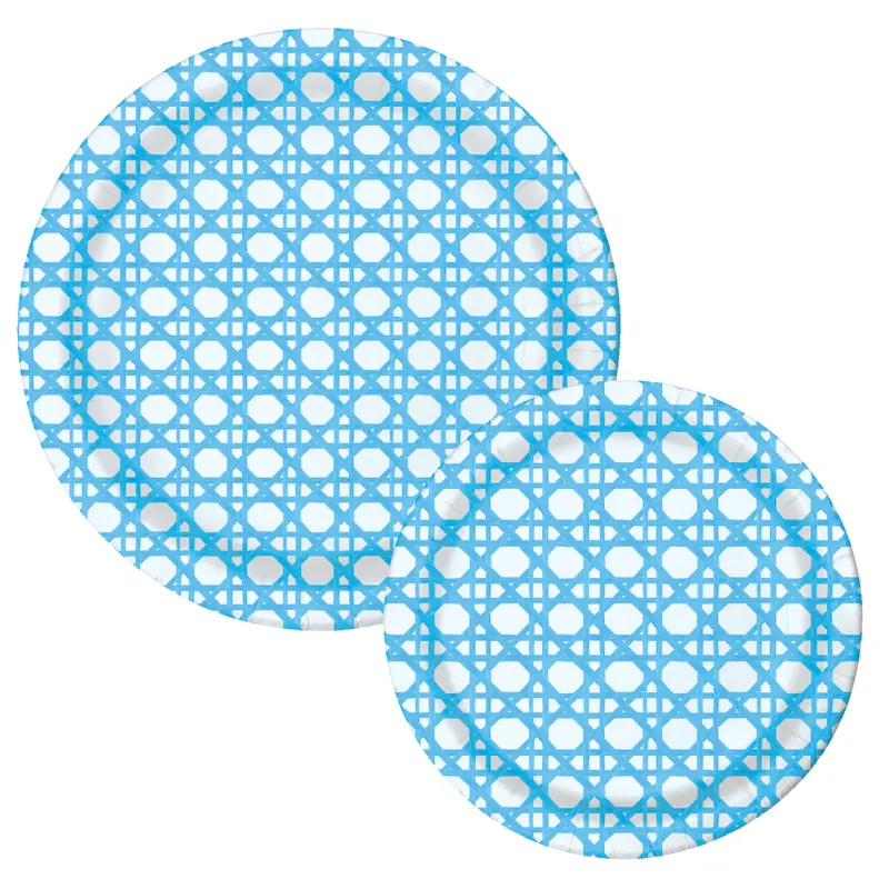 Lucy Grymes Blue Cane Heavy-Duty Paper Plates – 10-Inch, Pack Of 8 1
