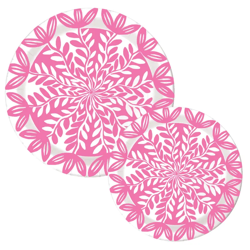 Lucy Grymes Pink Heavy-Duty Paper Plates – 10-Inch, Pack Of 8 1
