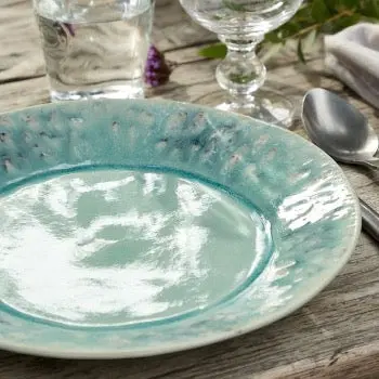 Madeira Blue Ceramic Dinner Plate – Handcrafted Stoneware 1