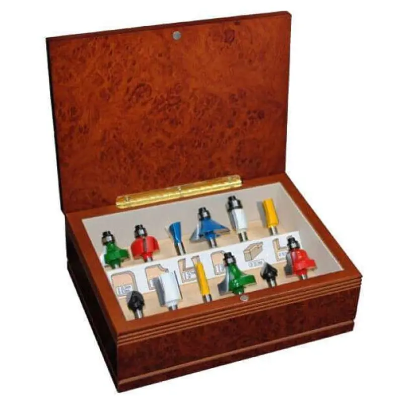 Makita 12-Piece Router Bit Set – 1/4-Inch Shank Collection 1