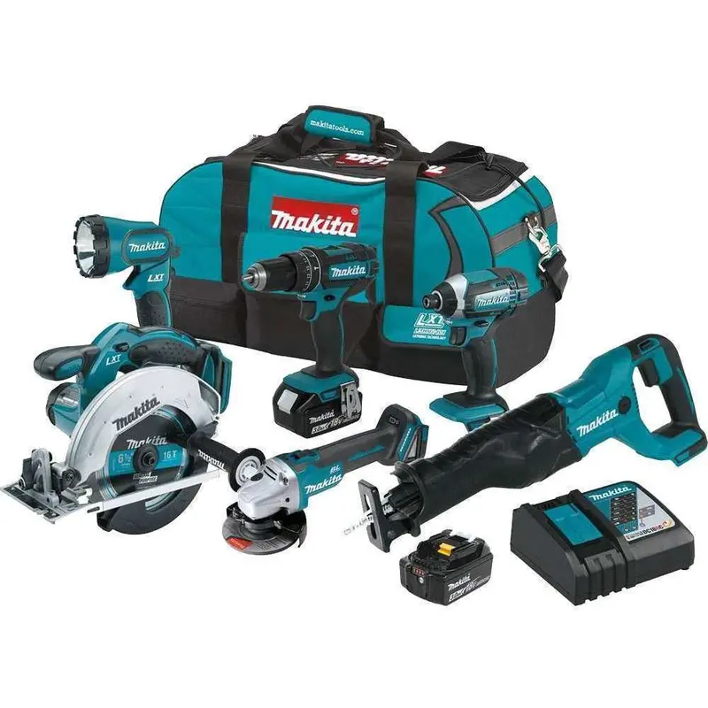 Makita 18V Cordless Power Tool Combo Kit – 6-Piece Professional Grade 1