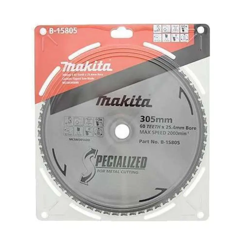 Makita 305Mm Cold-Cutting Metal Blade – 60-Tooth Carbide-Tipped 1