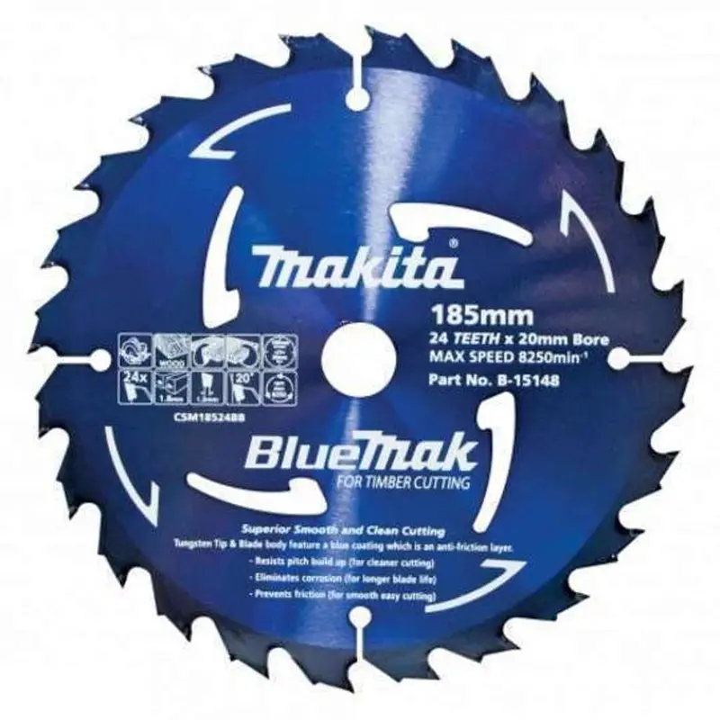 Makita Bluemak Table Saw Blade – 260Mm X 25.4Mm Arbor, 7° Hook Angle 1