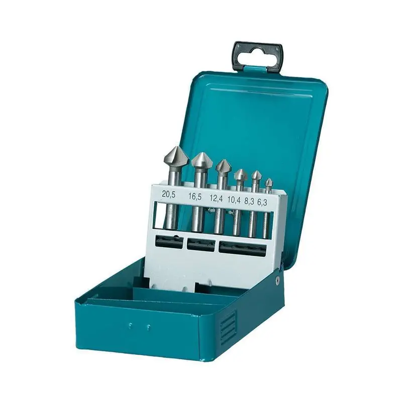 Makita Countersink Drill Bit Set – 6-Piece For Flush Screw Installation 1