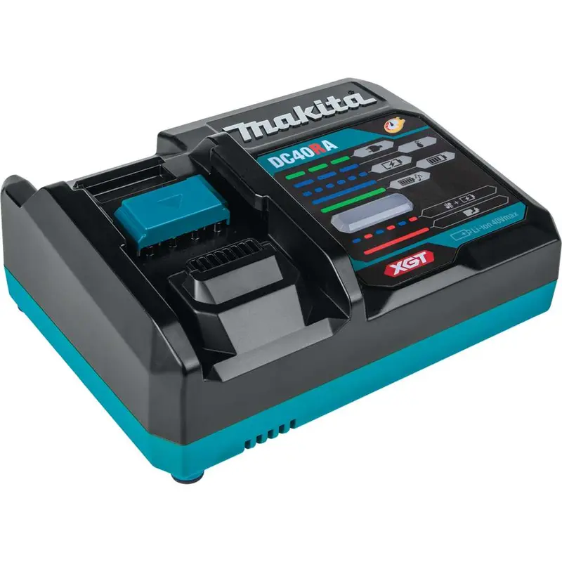 Makita Dc40Ra Single-Port Rapid Charger For 40V Xgt Batteries 1