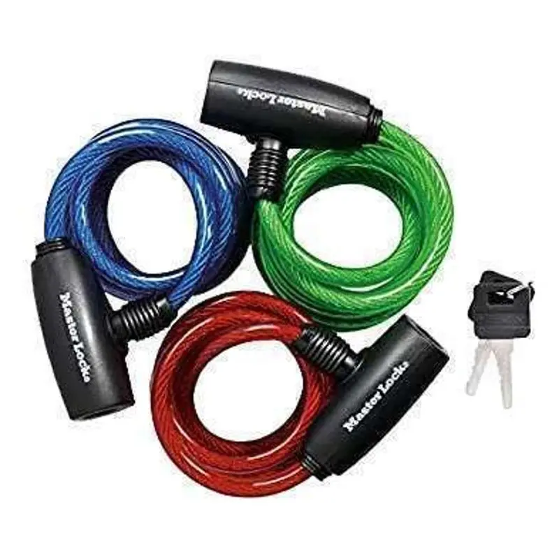 Master Lock Security Cable – 1.8M Length, 8Mm Diameter, Assorted Colors 1