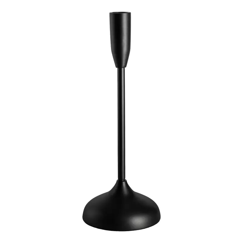 Matte Black Metal Taper Candle Holder – 30Cm Height 1